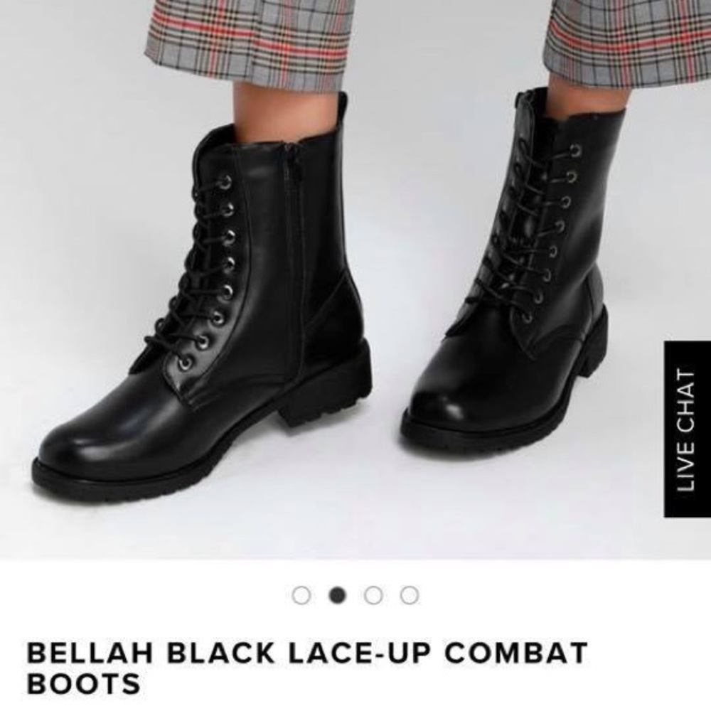 BLACK COMBAT BOOTS